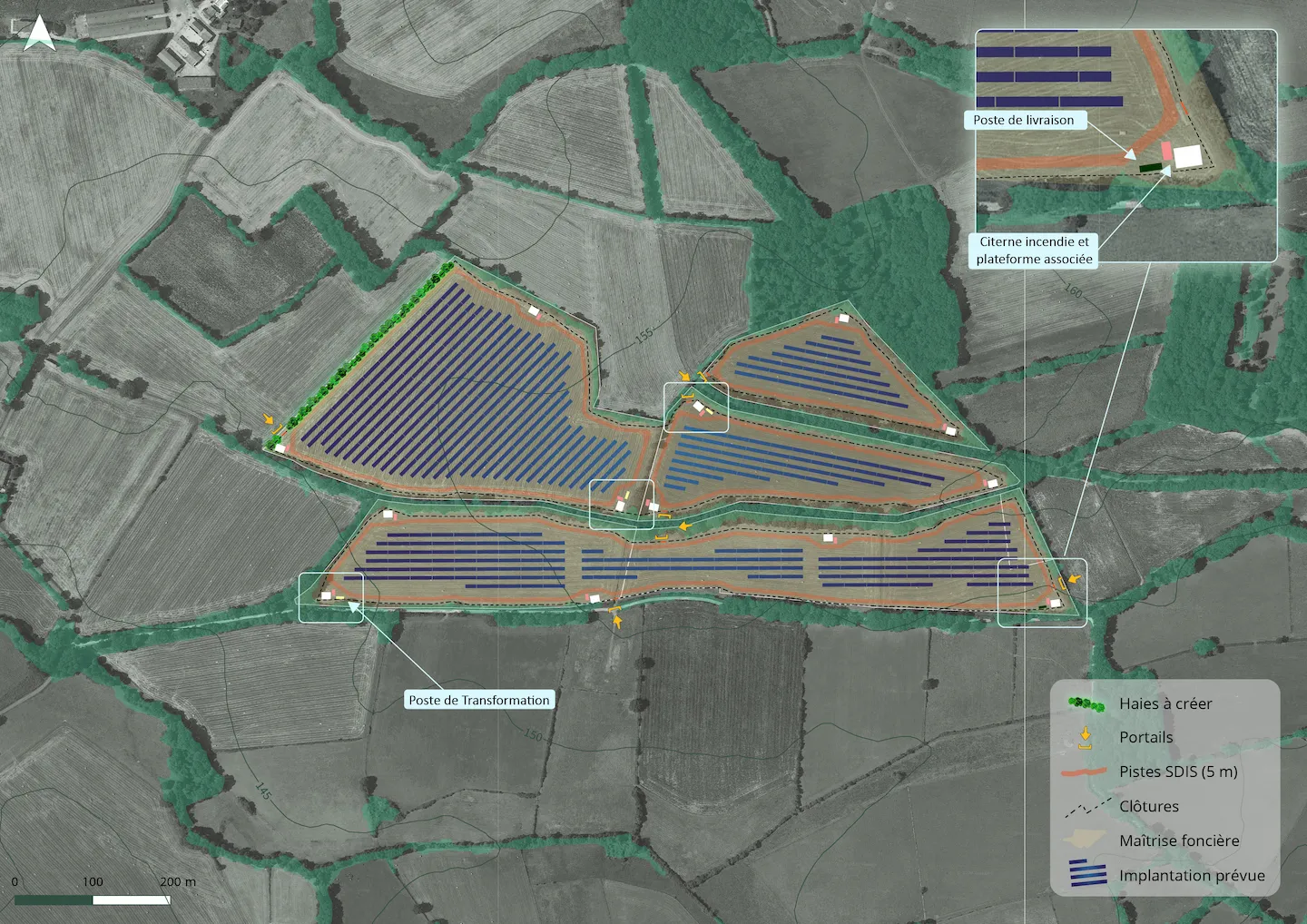 Carte d'implantation